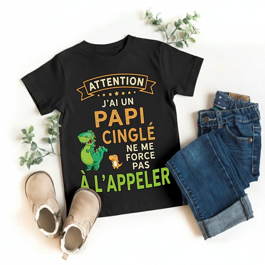 Kids T‑Shirt – «Attention: Je suis en ligne. Cinglé? Appelez!»