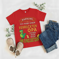 Kinder T-Shirt – Lustiges Opa Design (Ich Brauche Keine Therapie, Ich Habe Einen Verrückten Opa)